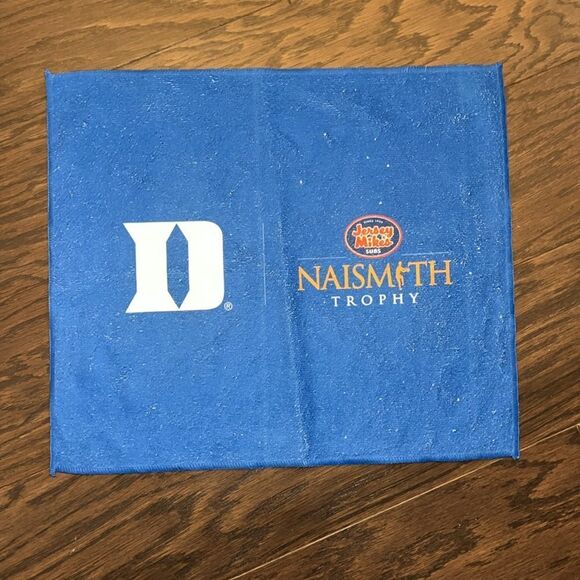 Duke University Blue Devils Naismith Trophy Jersey Mike’s Rally Basketball Towel - Picture 2 of 2